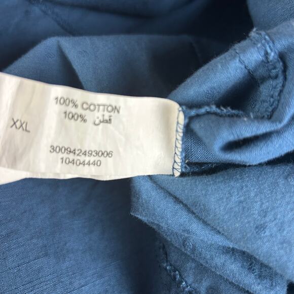 Utsa Jumper Dress Size XXL Blue Embroidered Floral Cottagecore Cotton Boho Midi - Picture 10 of 12